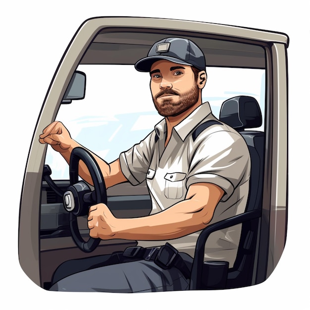 Driver cartoon vector