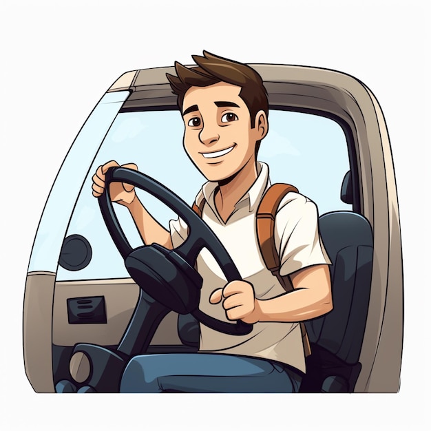 Driver cartoon vector