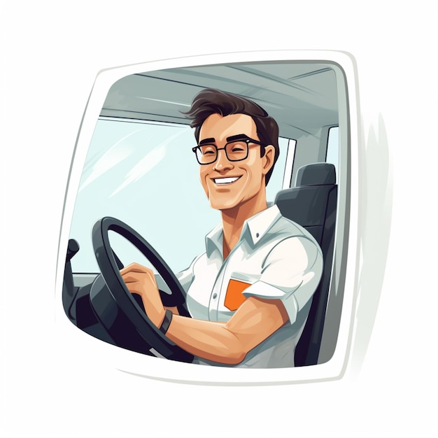 Driver cartoon vector