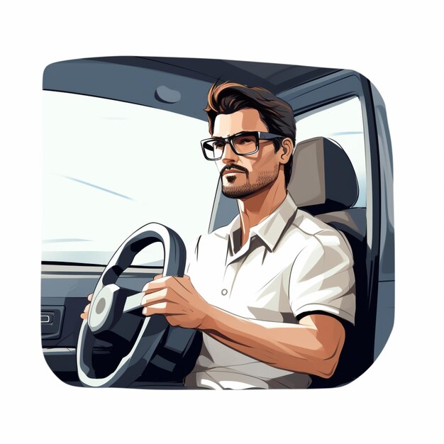 Vector driver cartoon vector