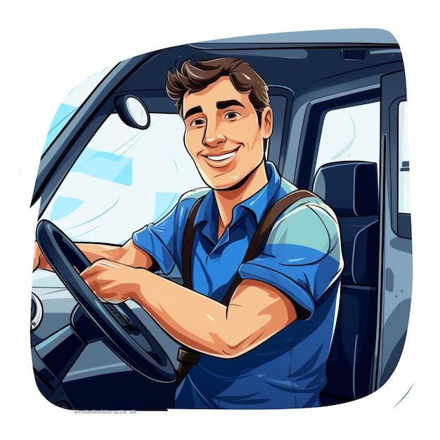 Driver cartoon vector