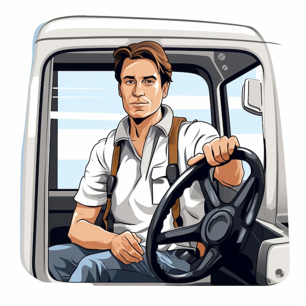 Driver cartoon vector