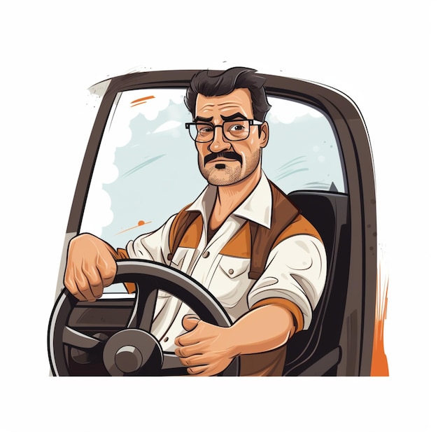 Driver cartoon vector