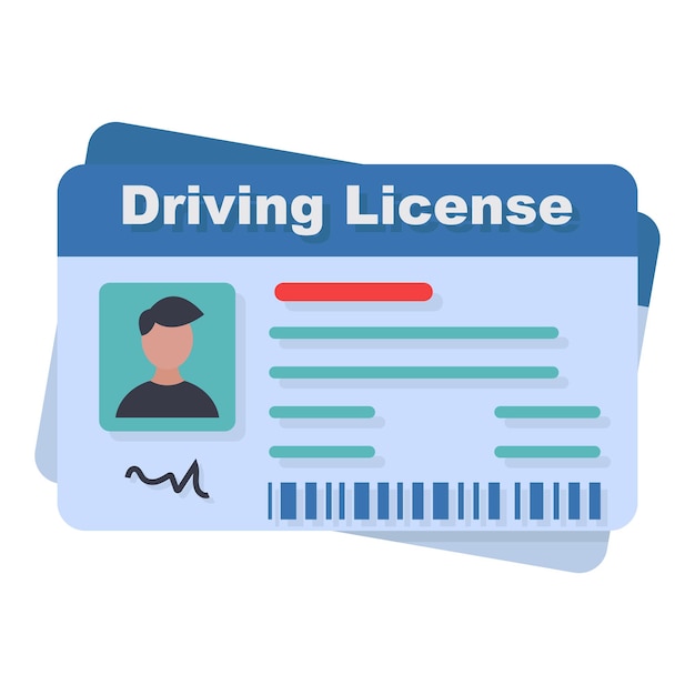 Driver license identification or id card template