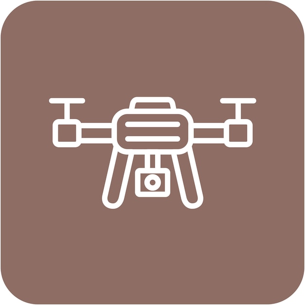 Drone Camera Vector Illustration Style