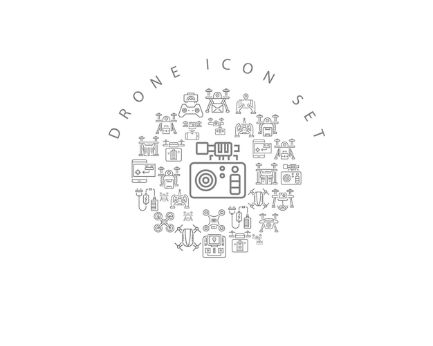 Drone icon set design