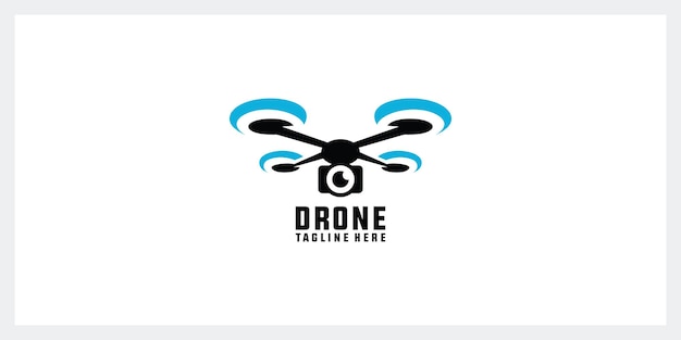 Drone logo design inspiration vector icons Premium Vector