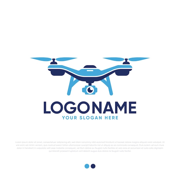 Drone Logo Design Premium Vector