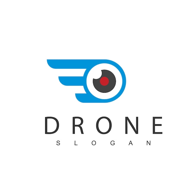 Drone Logo Design Template Lens Photography Icon