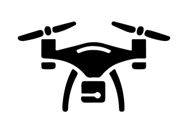 Drone silhouette vector drone camera icon silhouette vector illustration