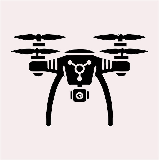 Vector drone silhouette vector illustration on a white background