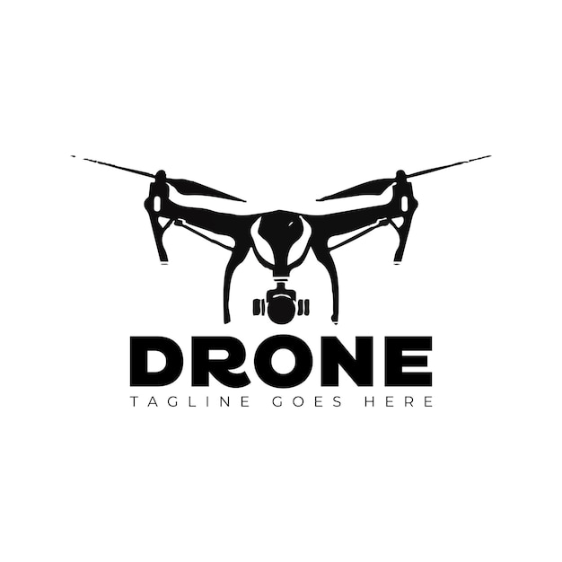 Vector drone vector logo design style template black and white