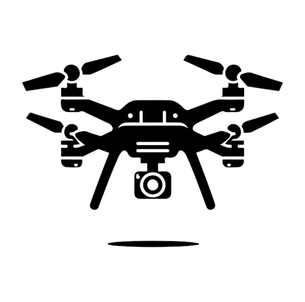 Drone vector silhouette