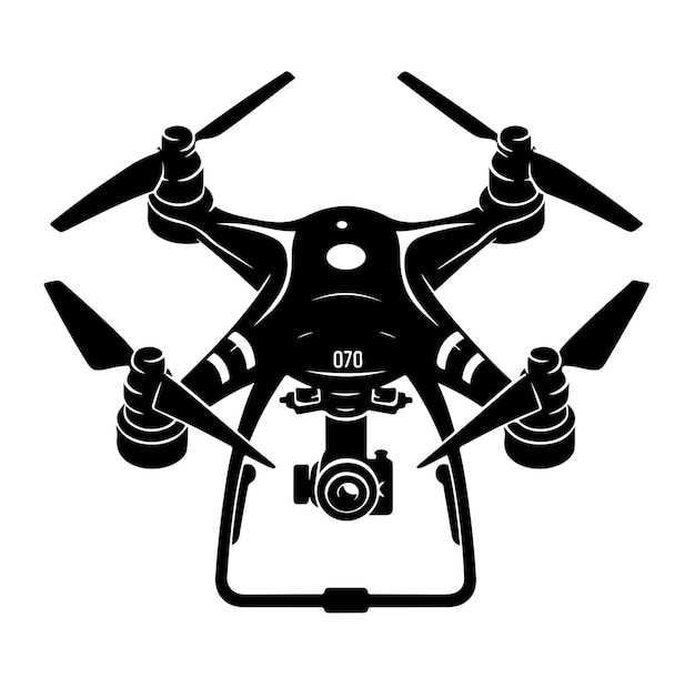 Drone vector silhouette