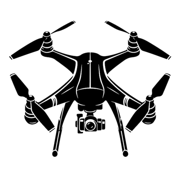 Drone vector silhouette