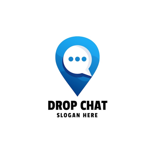 Drop Chat Gradient Logo Template