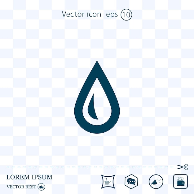 Drop symbol vector illustration on a light background Eps 10