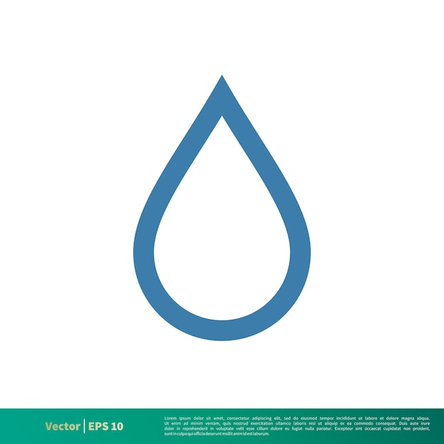 Drop Water Icon Vector Logo Template Illustration Design Vector EPS 10