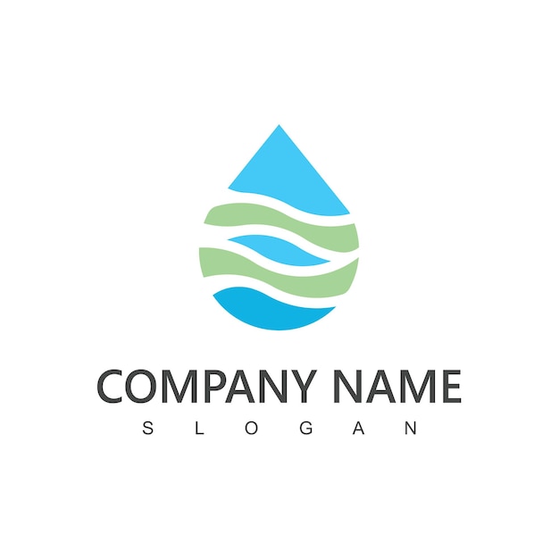 Drop Water Logo Template Wave And Clean Water Illustration