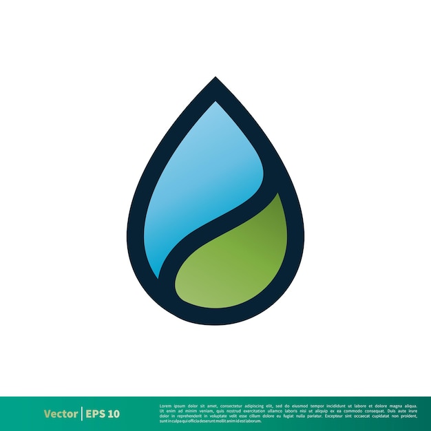 Drop Water Ornamental Icon Vector Logo Template Illustration Design Vector EPS 10