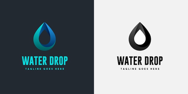 Drop of water vector logo design template vector water logotype for branding label