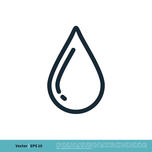 Droplet Water Line Art Icon Vector Logo Template Illustration Design Vector EPS 10