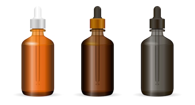 Dropper bottles set for cosmetics or medicine need