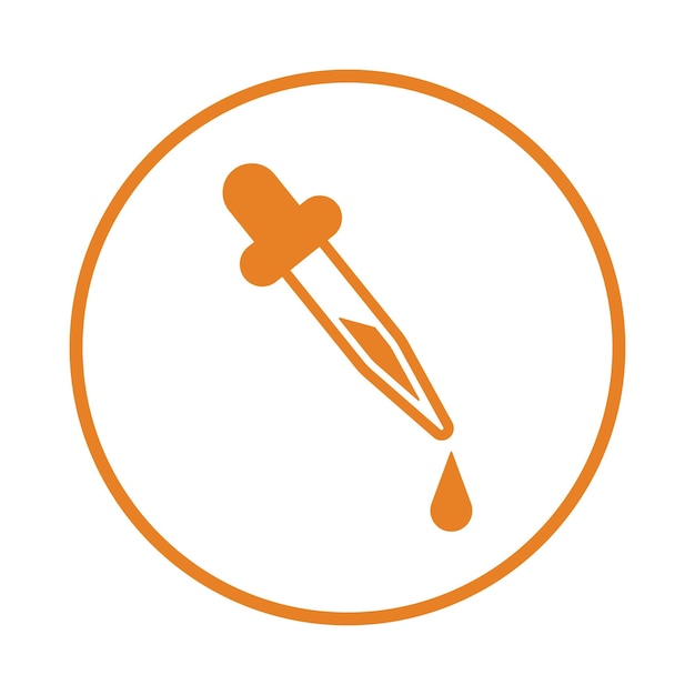 Dropper medical icon Orange color vector EPS