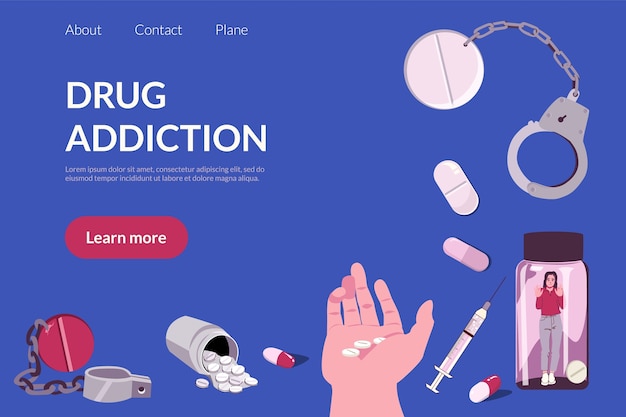 Drug addiction landing page