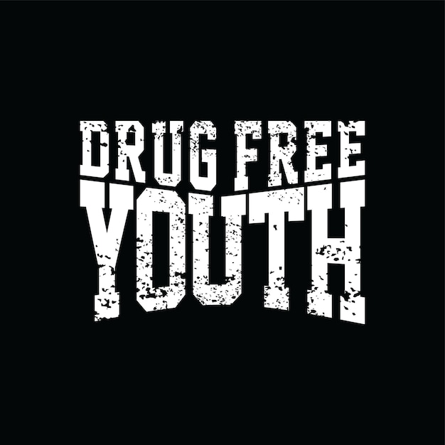 Drug Free Youth Campaign Vector Art