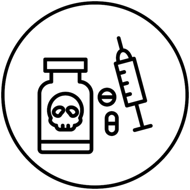 Vector drug use vector icon illustration of lifestyles iconset