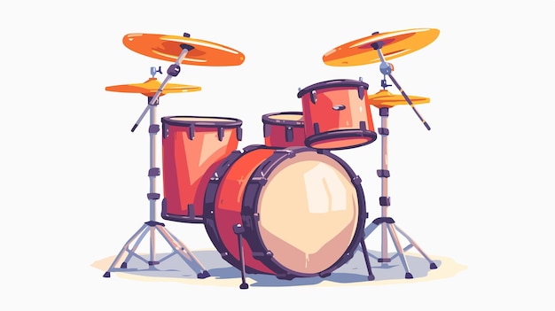 Drum Musical Instrument Vector Flat Illustration