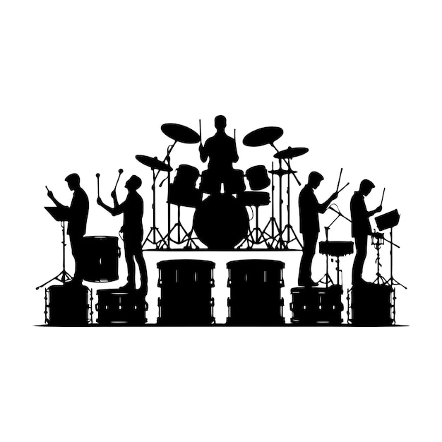 Drums Silhouette vector illustration