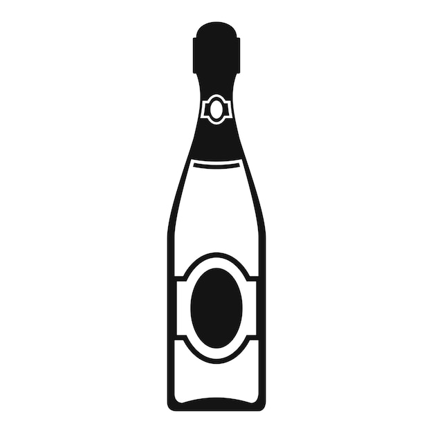 Dry champagne icon Simple illustration of dry champagne vector icon for web