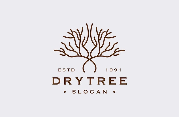 Dry tree vector logo tree features this logo is decorative modern clean and simple