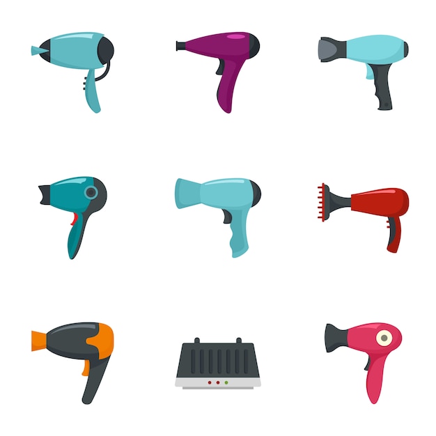 Dryer icon set