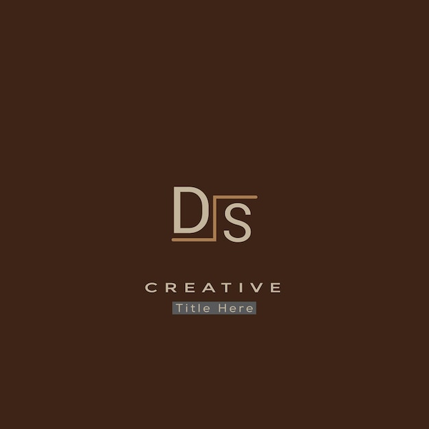 Vector ds initial modern elegant letters logo