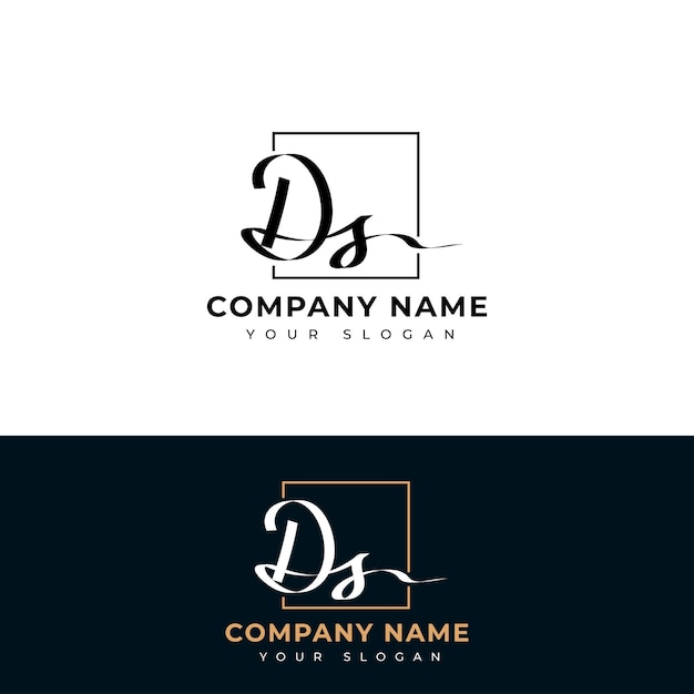 Vector ds initial signature logo vector design