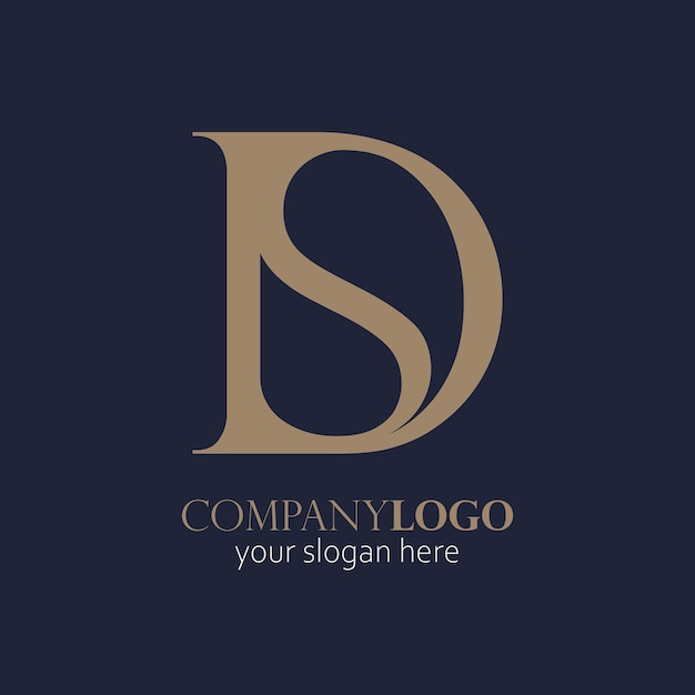 DS monogram elegant logo