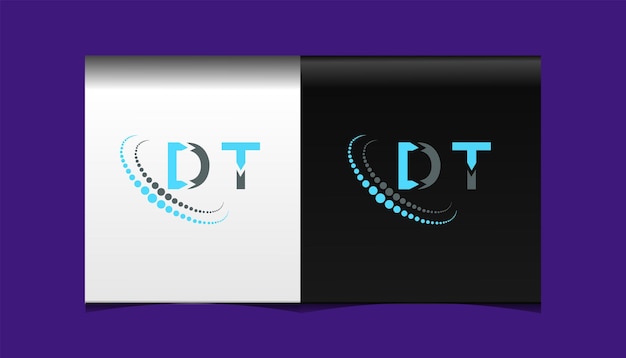 Vector dt initial modern logo design vector icon template