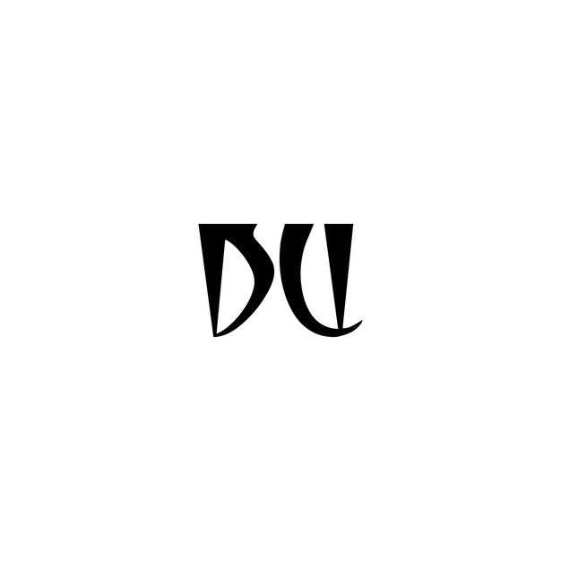 DU monogram logo design letter text name symbol monochrome logotype alphabet character simple logo