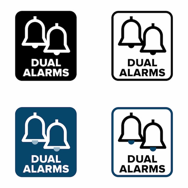 Dual Alarms vector information sign