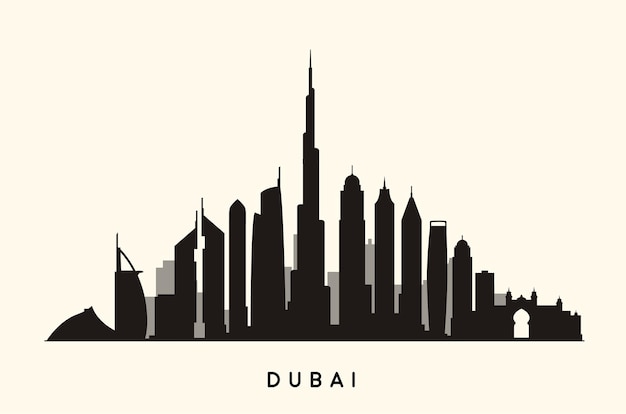 Vector dubai abstract skyline