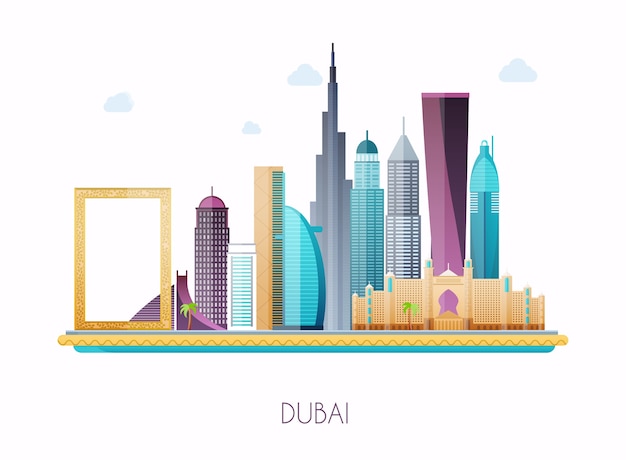 Dubai Skyline illustration