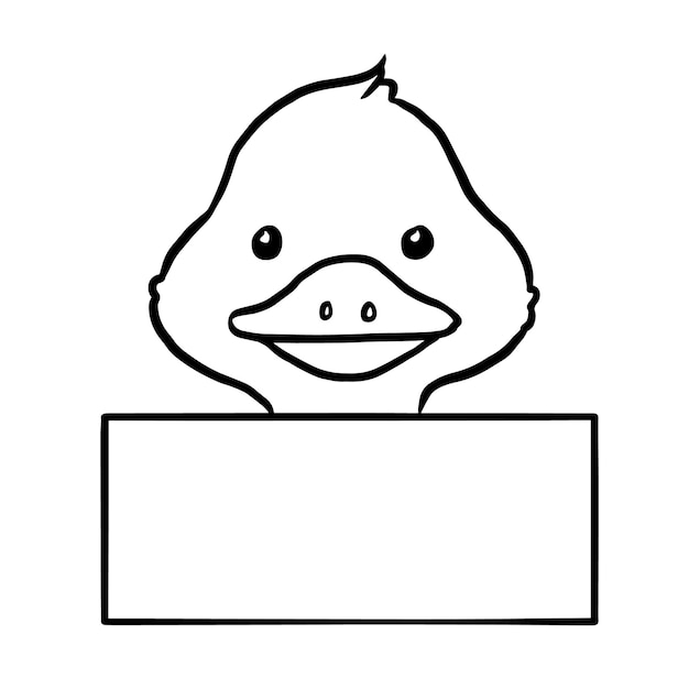 duck cartoon animal cute kawaii doodle coloring page drawing