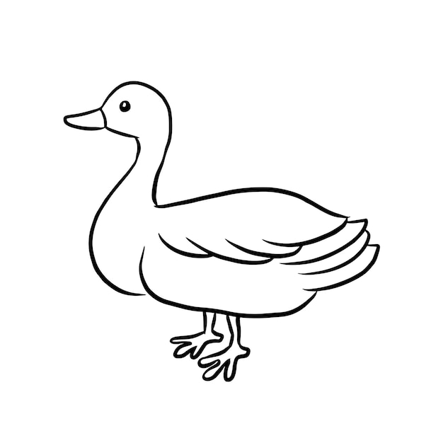 duck cartoon animal cute kawaii doodle doodle coloring page drawing drawing