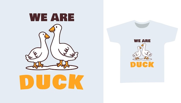 Duck cartoon design for child tshirt