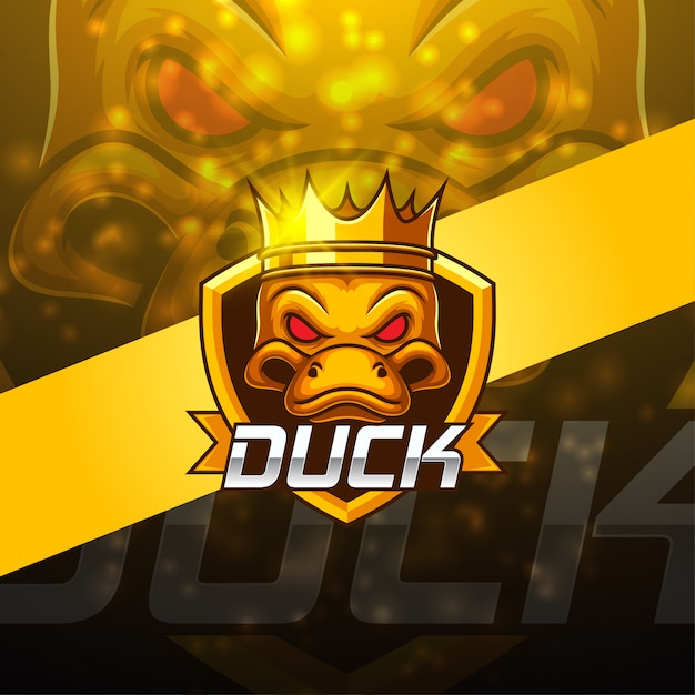 Duck esport mascot logo design