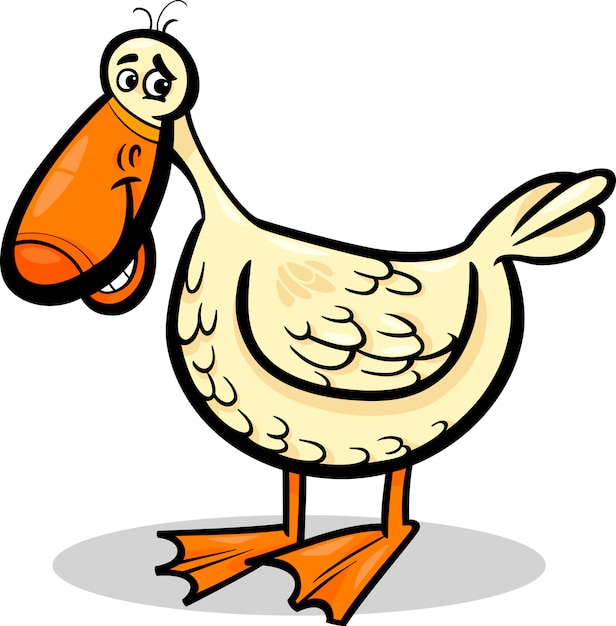 duck farm bird cartoon illustration