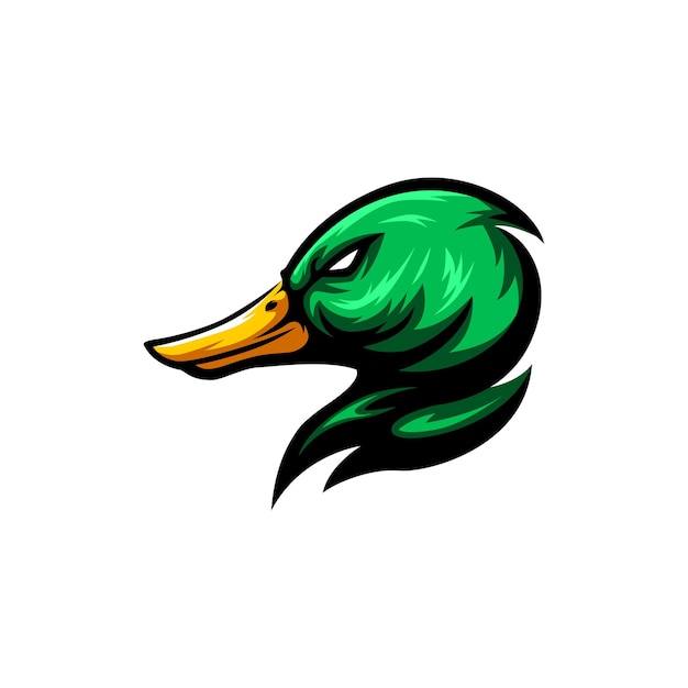 Vector duck head mascot logo vector